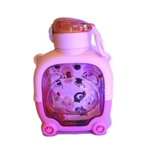 Cottagekart||Cute Kids Water Bottle Thermos with Cartoon Design – BPA Free, Leak-Proof, Sipper Bottle for School & Travel (Pink, 600ml)
