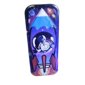 Cottagekart||Astronaut Metal Pencil Case Pouch For Kids ||Metal Pencil, Pen, Stationary Case||Durable & Spacious School Stationery Box