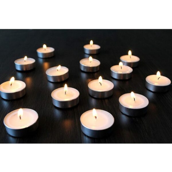 Cottagekart||Tealight Candles – Long-Lasting Unscented Wax Candles for Diwali, Puja & Home Décor||Pack of 50 Candles - Image 3