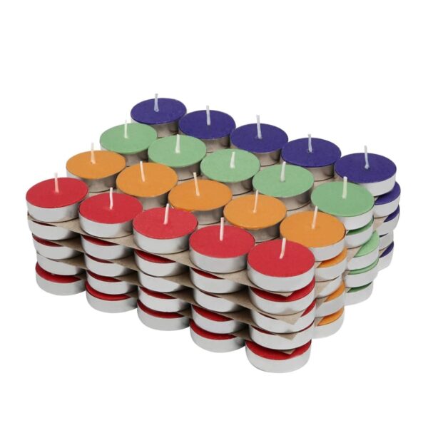 Cottagekart||Tealight Candles – Long-Lasting Unscented Wax Candles for Diwali, Puja & Home Décor|| Pack of 50 Candles