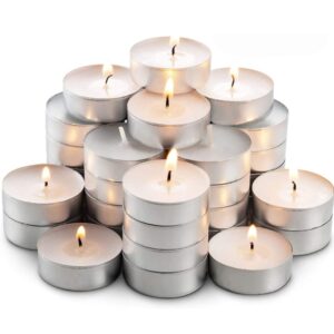 Cottagekart||Tealight Candles – Long-Lasting Unscented Wax Candles for Diwali, Puja & Home Décor||Pack of 50 Candles