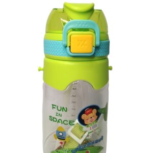 Cottagekart||Cute Kids Water Bottle with Astronaut Design – BPA Free, Leak-Proof, Sipper Bottle for School & Travel (Green, 600ml)