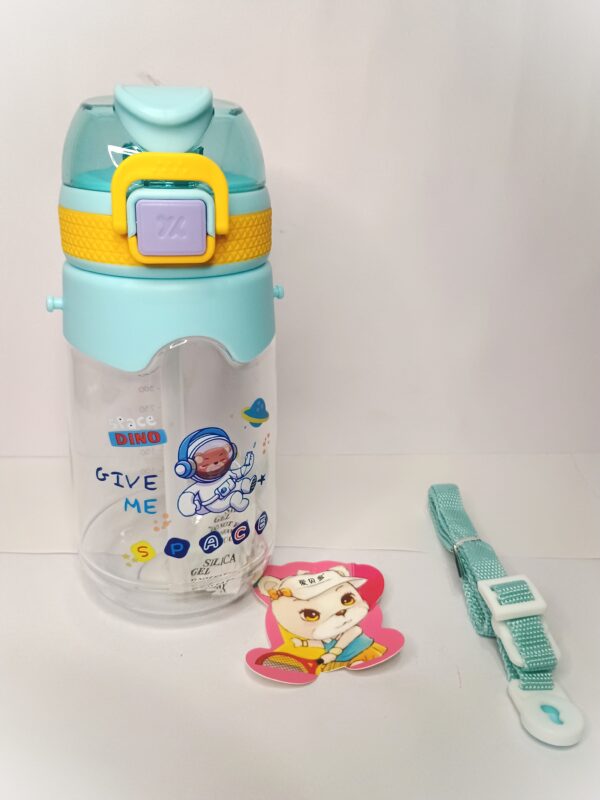 Cottagekart||Cute Kids Water Bottle with Astronaut Design – BPA Free, Leak-Proof, Sipper Bottle for School & Travel (Sky Blue, 600ml) - Image 4