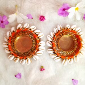 Cottage Kart|| Handcrafted Tealight Diyas for Festive Decor – Elegant Candle Holders for Diwali & Home Decoration || Set Of 2