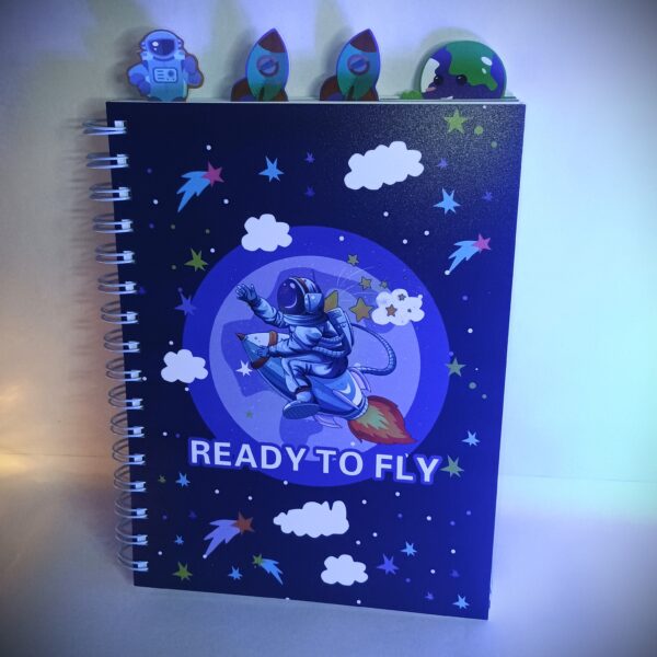 Cottagekart||Space Themed Notepad for Kids & Boys– Cute Spiral Diary, Stationery Gift for Boys, School & Personal Use - Image 3
