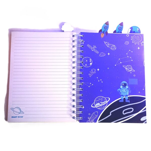 Cottagekart||Space Themed Notepad for Kids & Boys– Cute Spiral Diary, Stationery Gift for Boys, School & Personal Use - Image 4